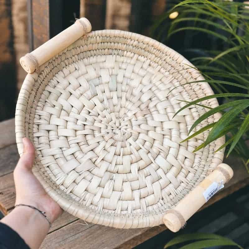 سینی حصیری کپوبافی 30 سانتی روستیک + دیارمو